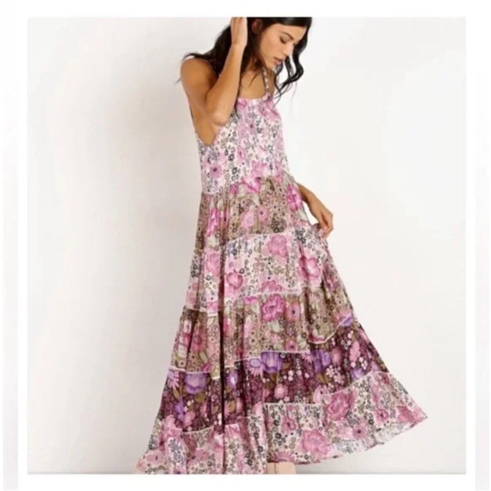 Spell and the Gypsy Collective Floral Maxi Dress in Pink and Purple